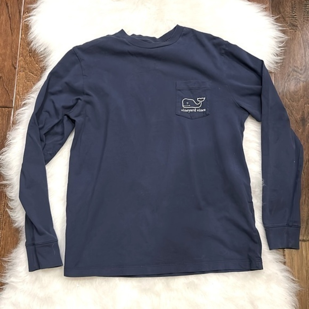Vineyard Vines pink whale Christmas Santa hat long sleeve shirt medium